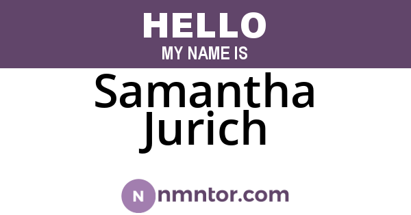 Samantha Jurich