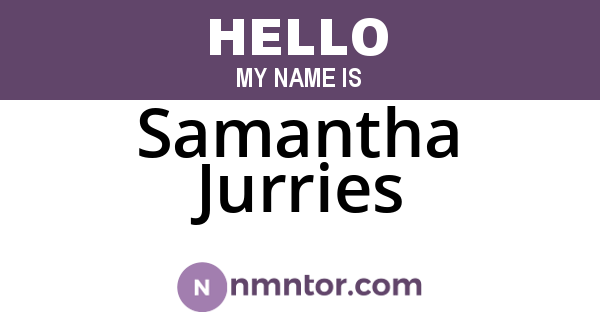 Samantha Jurries