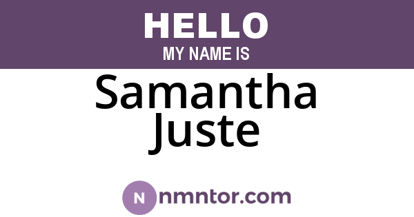 Samantha Juste
