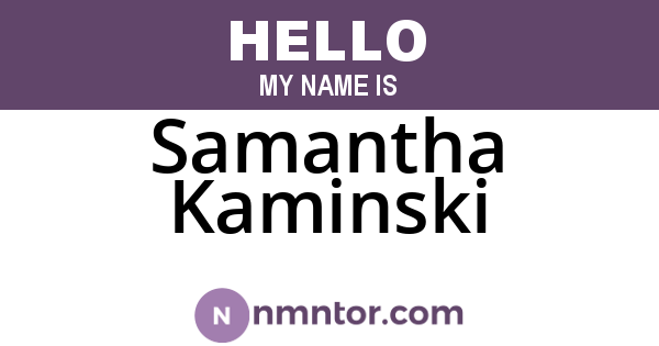 Samantha Kaminski