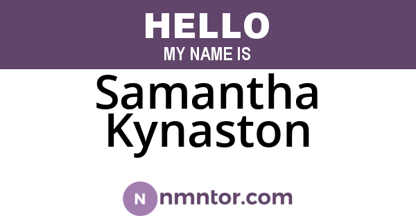 Samantha Kynaston