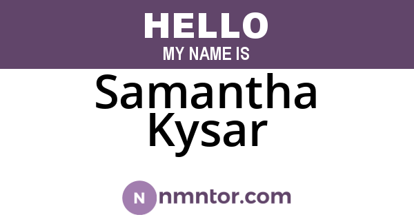 Samantha Kysar