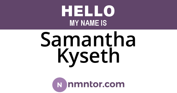 Samantha Kyseth