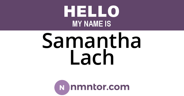 Samantha Lach