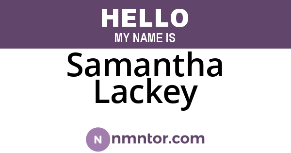 Samantha Lackey