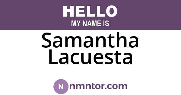Samantha Lacuesta