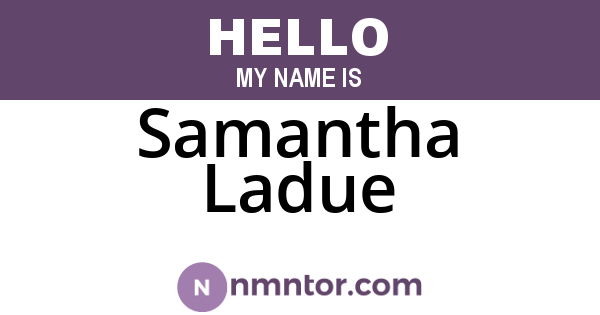 Samantha Ladue