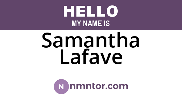 Samantha Lafave