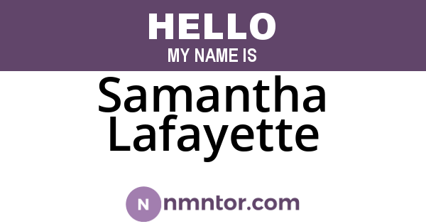 Samantha Lafayette