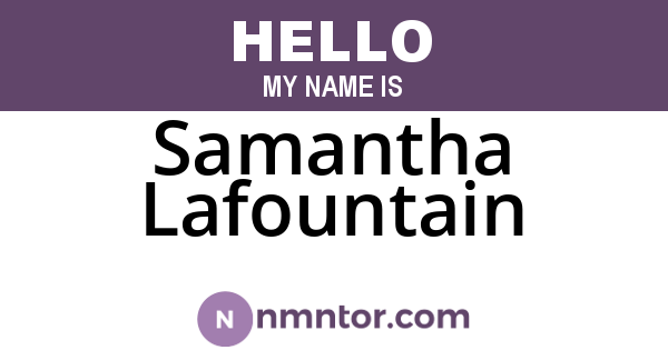 Samantha Lafountain