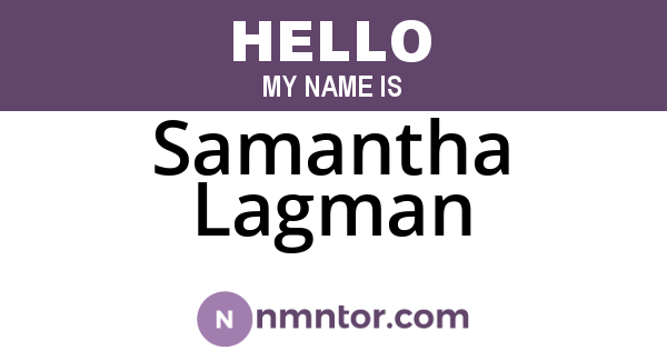 Samantha Lagman