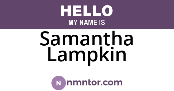 Samantha Lampkin