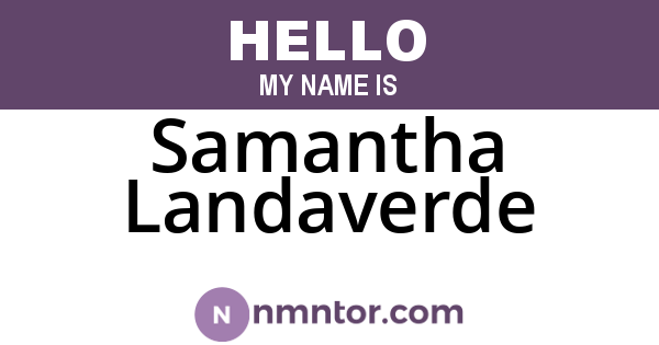 Samantha Landaverde