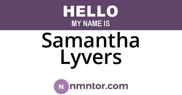 Samantha Lyvers