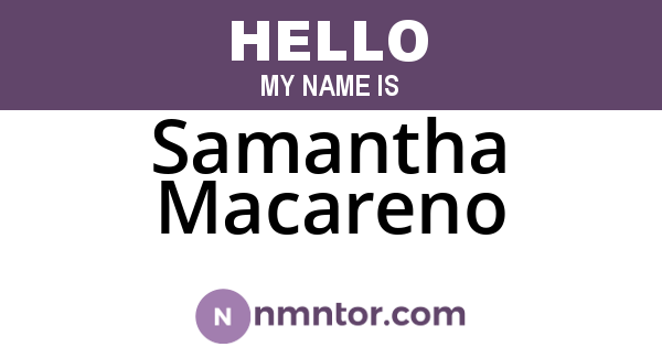 Samantha Macareno