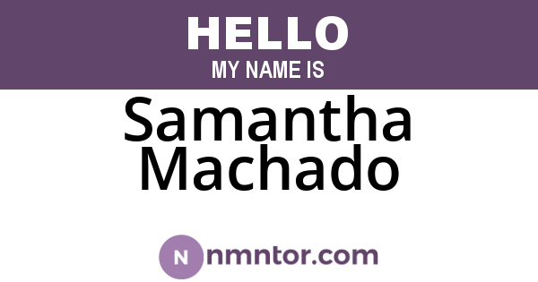 Samantha Machado