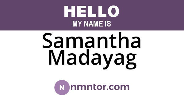 Samantha Madayag