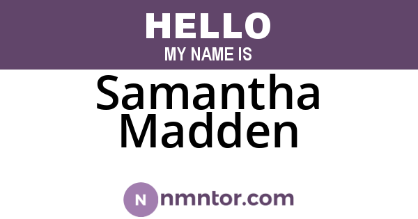 Samantha Madden