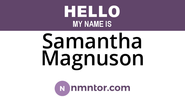 Samantha Magnuson