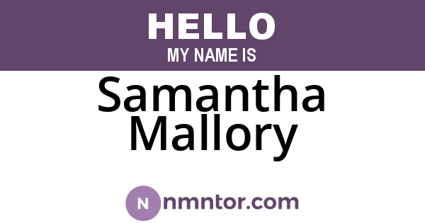 Samantha Mallory