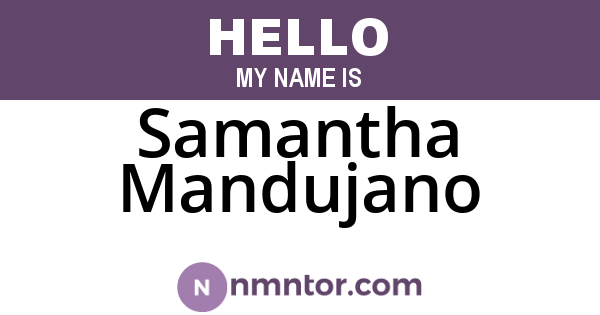 Samantha Mandujano