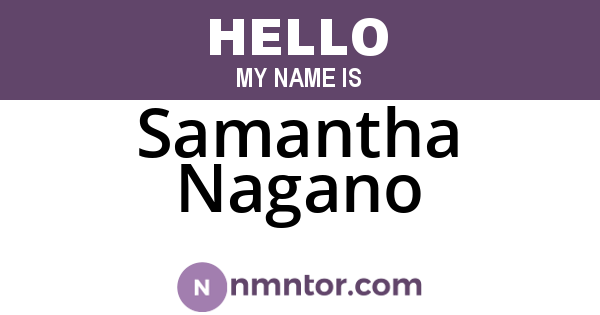 Samantha Nagano