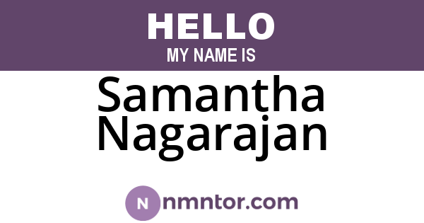 Samantha Nagarajan
