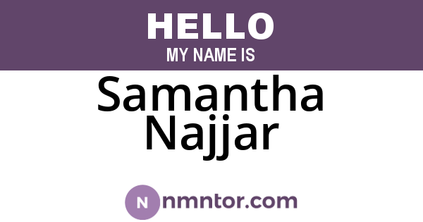 Samantha Najjar
