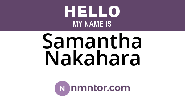 Samantha Nakahara
