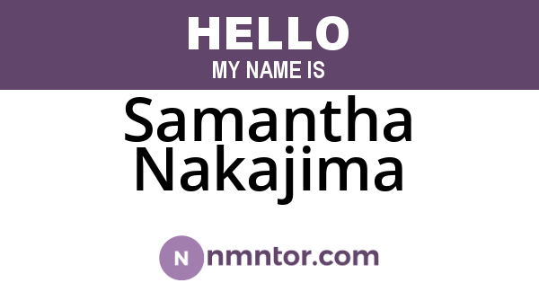 Samantha Nakajima