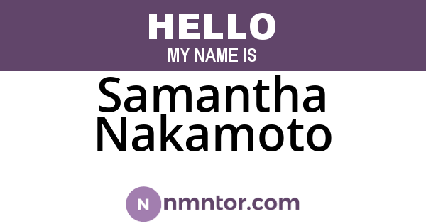 Samantha Nakamoto