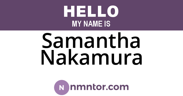 Samantha Nakamura