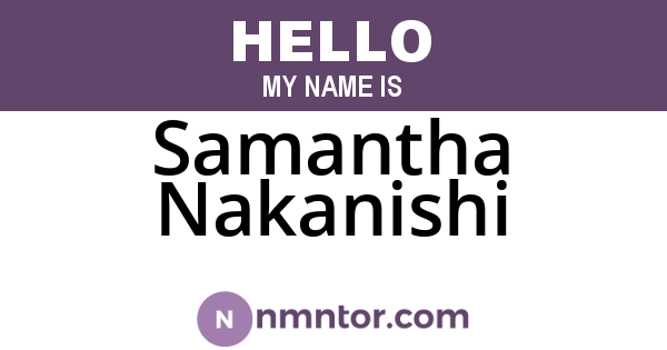 Samantha Nakanishi