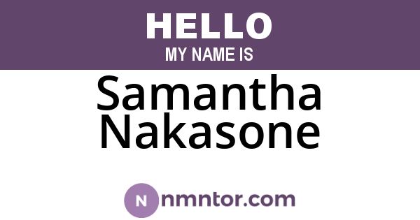 Samantha Nakasone
