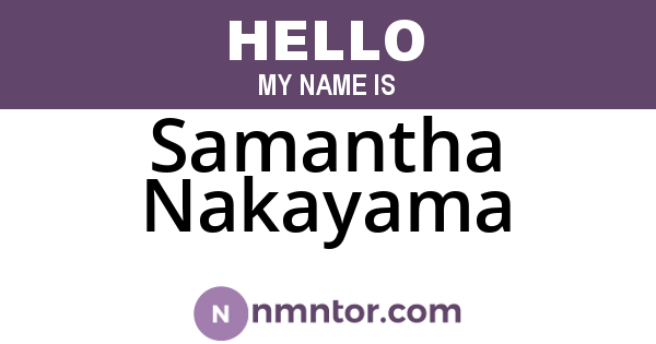 Samantha Nakayama