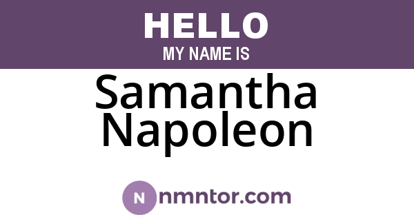 Samantha Napoleon