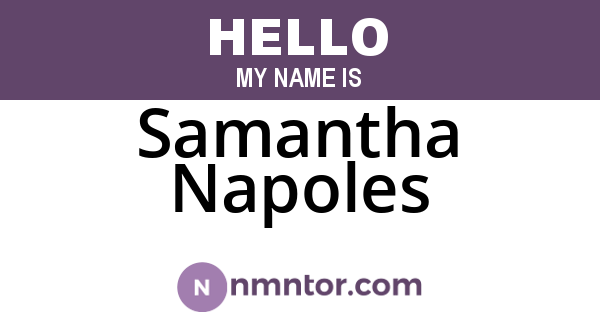 Samantha Napoles