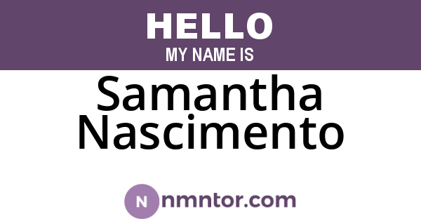 Samantha Nascimento
