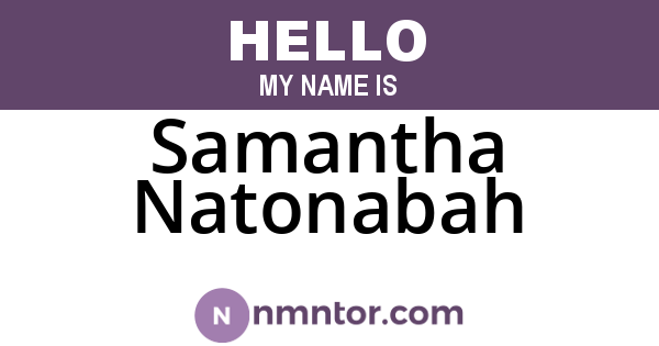 Samantha Natonabah