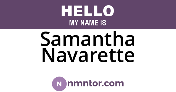 Samantha Navarette