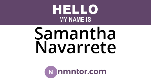 Samantha Navarrete