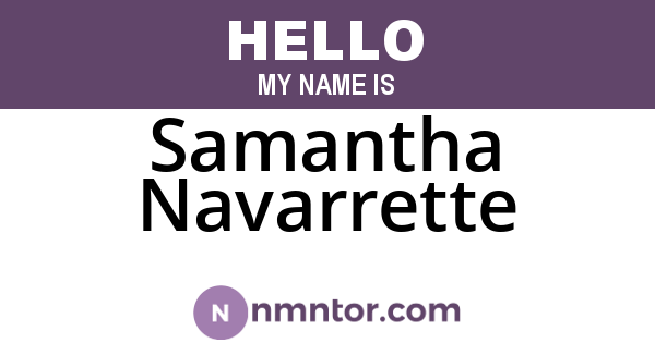 Samantha Navarrette