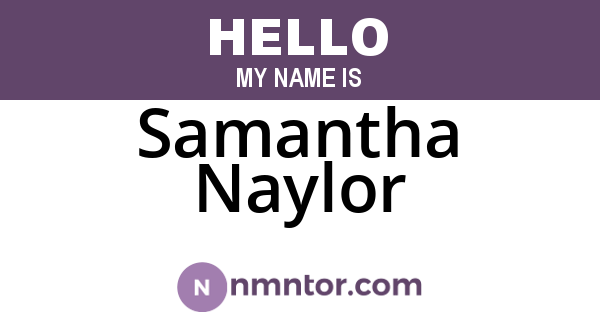 Samantha Naylor