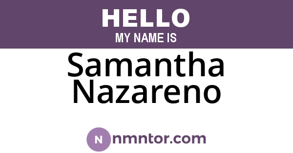 Samantha Nazareno