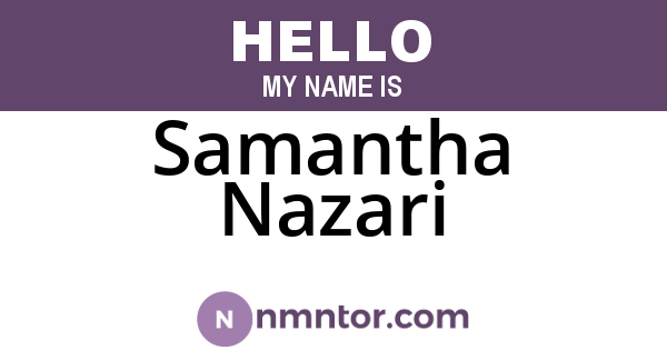 Samantha Nazari
