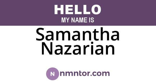 Samantha Nazarian