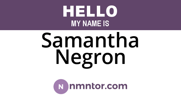 Samantha Negron