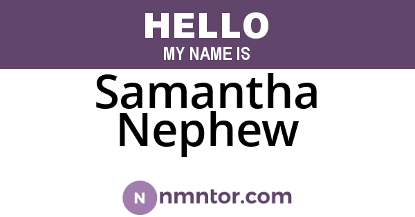 Samantha Nephew