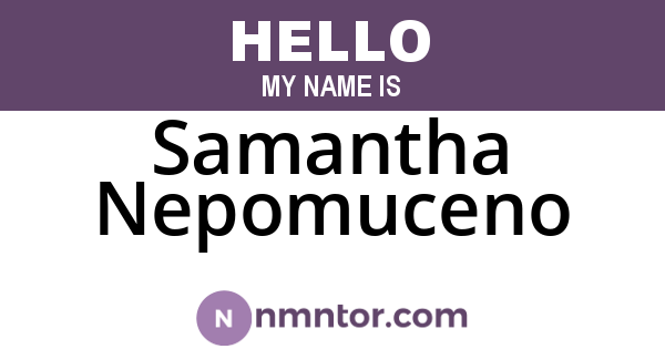 Samantha Nepomuceno