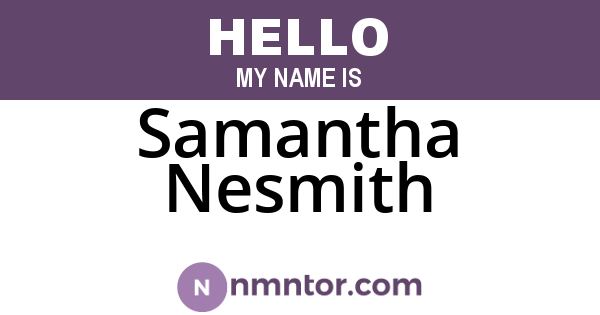 Samantha Nesmith